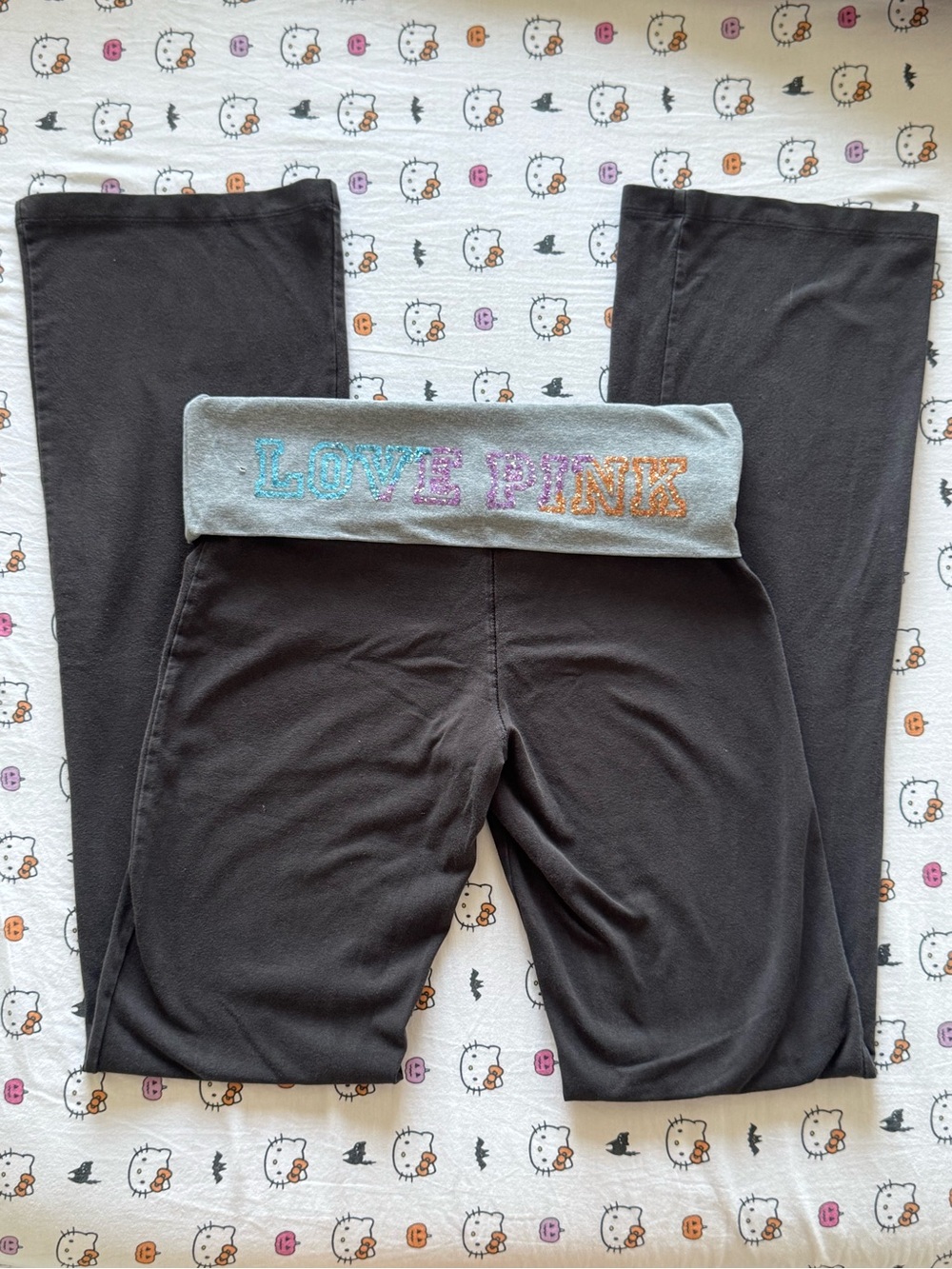 Vintage Y2K Pink Yoga Foldover Leggings